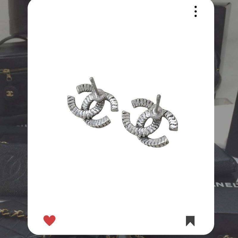 🛍️💖10 月新品上架 🔥 ✨超美新到 !香奈兒 Chanel 銀色 CC LOGO 耳環 🔥 香奈兒熱賣款 香奈兒耳環 CHANEL EARRING-7