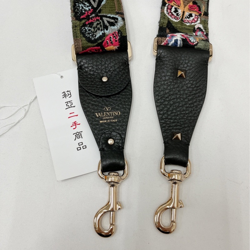 莉亞精品♡Valentino 蝴蝶刺繡背袋 全新閒置品-1