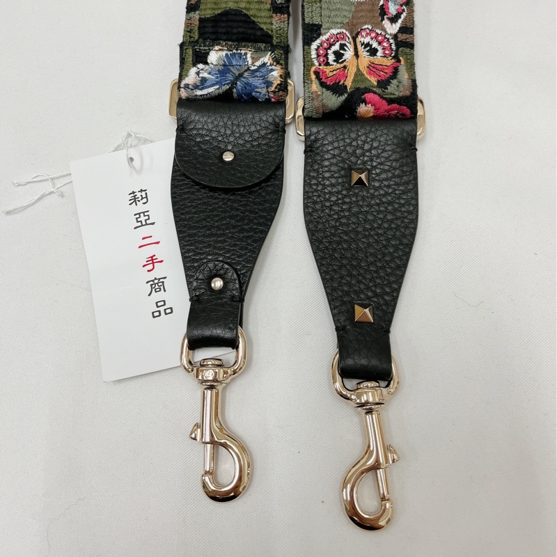 莉亞精品♡Valentino 蝴蝶刺繡背袋 全新閒置品-2