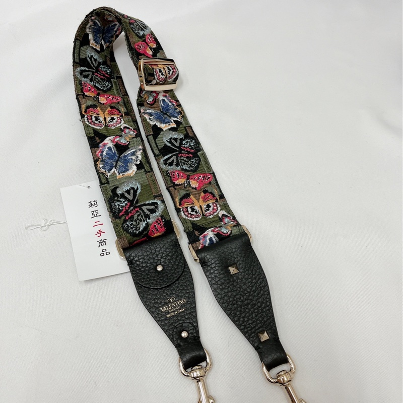 莉亞精品♡Valentino 蝴蝶刺繡背袋 全新閒置品-4