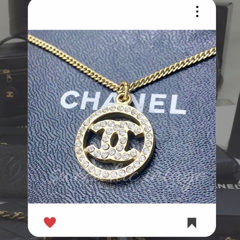 💖 10 月新品上架 🔥💖 ✨超美新到 !香奈兒 Chanel 金色小圓牌水鑽項鍊 🔥 香奈兒熱賣款 香奈兒項鏈 CHANEL NECKLACE-6