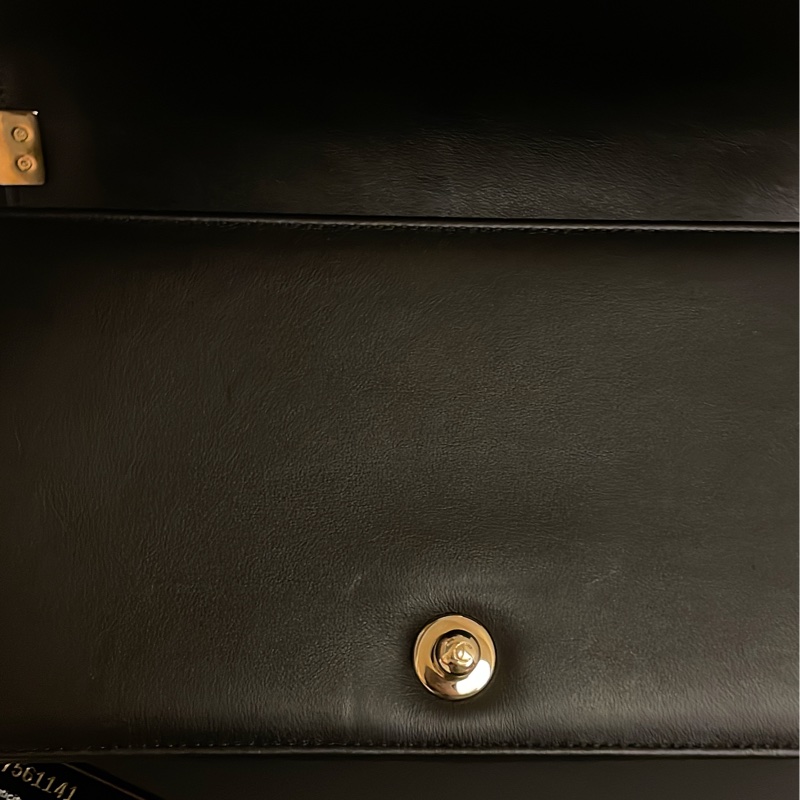 近新平台最低價限量款全配✨ CHANEL 香奈兒 boy限量款黑色牛皮繩皮編織金鍊金釦BOY 25 肩背包 斜背包 兩用包-13