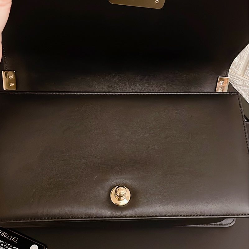 近新平台最低價限量款全配✨ CHANEL 香奈兒 boy限量款黑色牛皮繩皮編織金鍊金釦BOY 25 肩背包 斜背包 兩用包-14