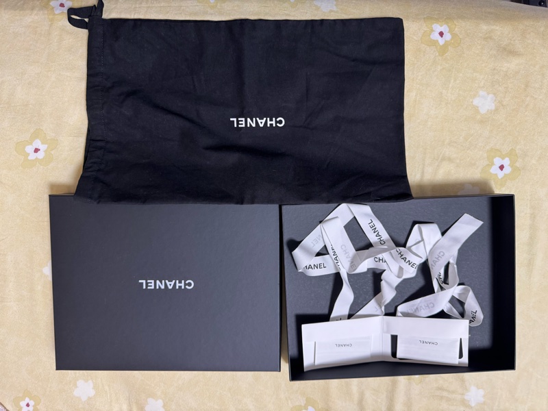 chanel大款 黑色荔枝淡金扣 一字夾零錢包-21