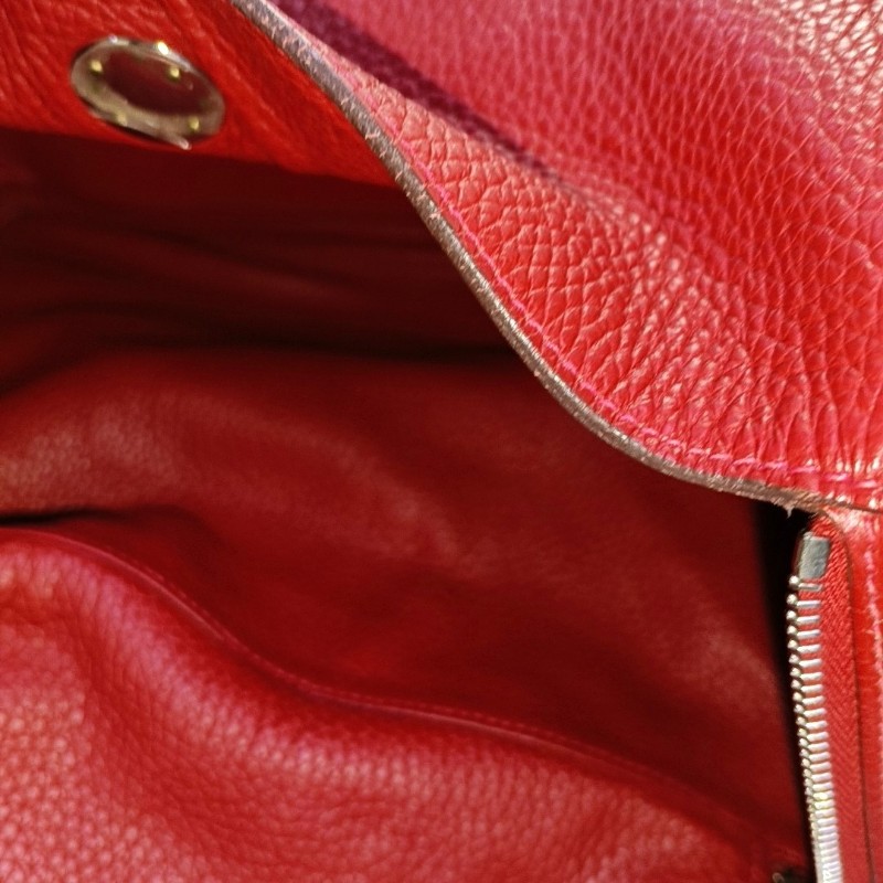 HERMES Lindy 30 正紅色
Clemence牛皮琳迪包單肩包手提包 銀色五金Q刻-10