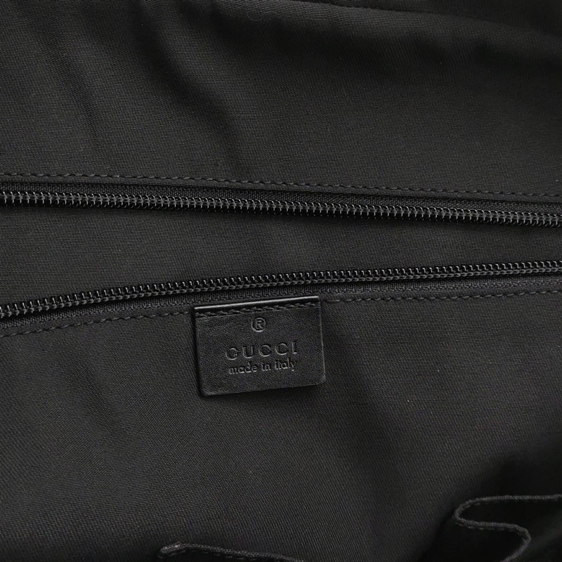 Gucci 古馳 黑色老花全皮 電腦公事包 手提包 肩背包-6