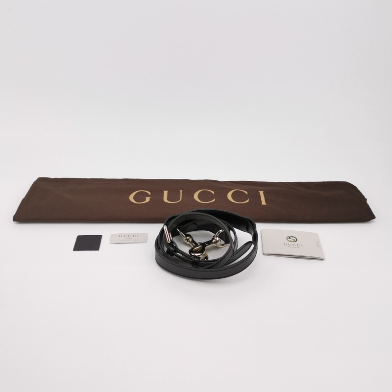 Gucci 古馳 黑色老花全皮 電腦公事包 手提包 肩背包-7