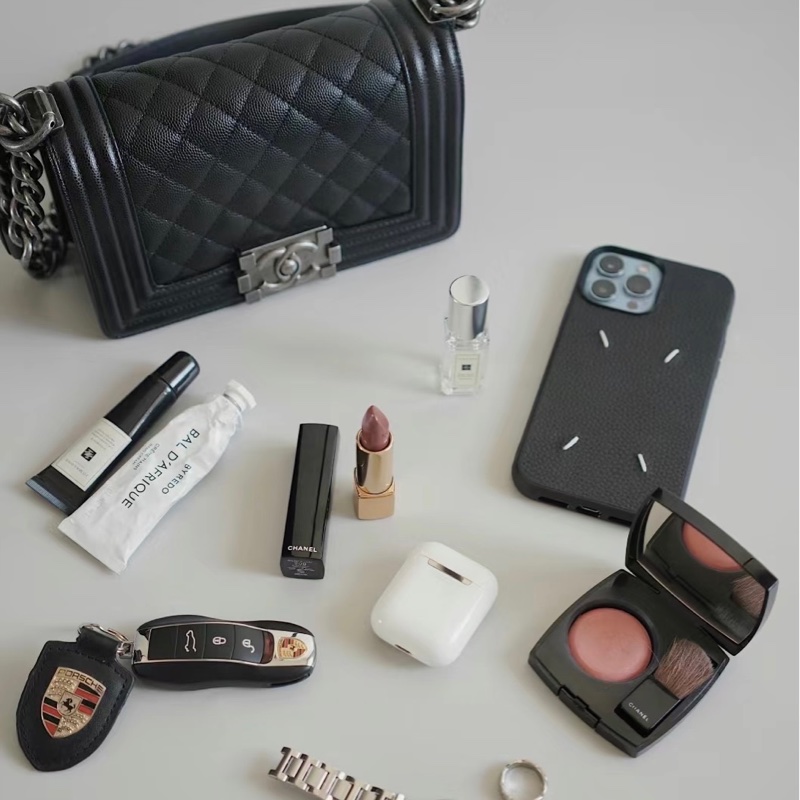 「M.Y精品」Chanel 小香 晶片款 BOY20 荔枝牛皮 黑金-3