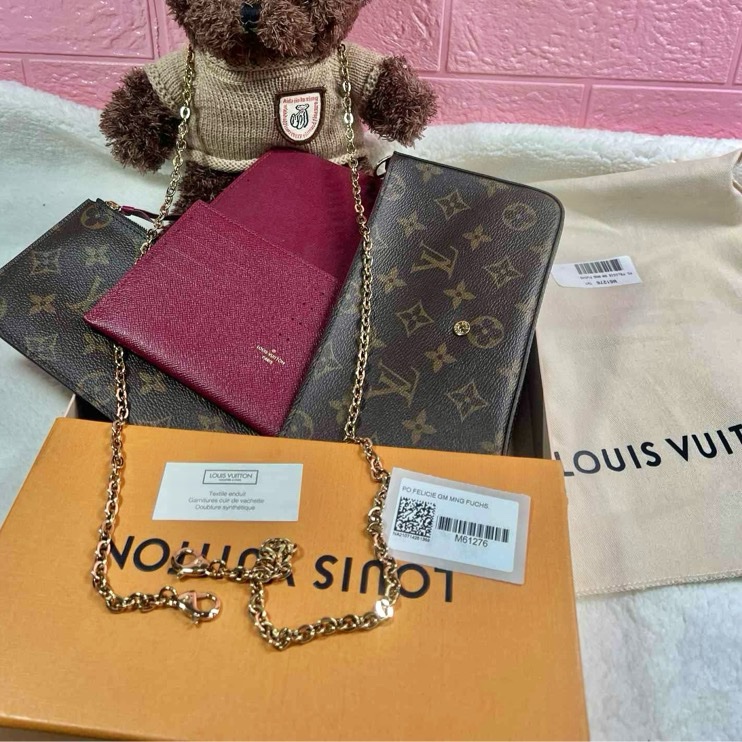 💥 Louis vuitton經典老花FELICIE POCHETTE 三合一 鍊條包（晶片款）💥-1