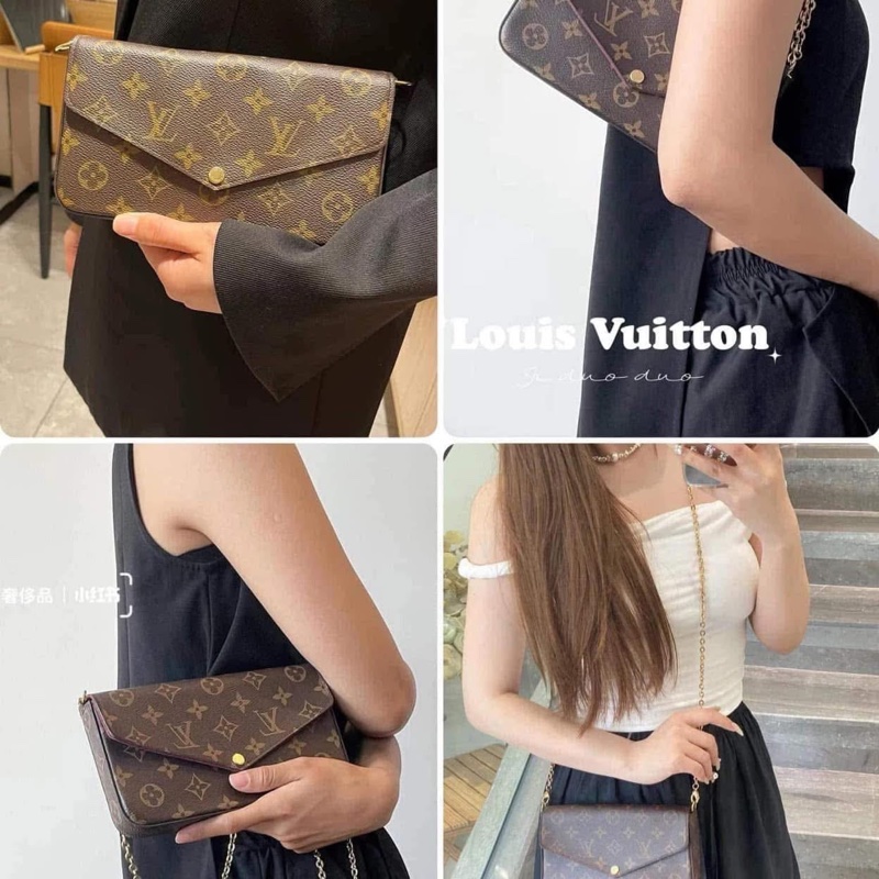💥 Louis vuitton經典老花FELICIE POCHETTE 三合一 鍊條包（晶片款）💥-2