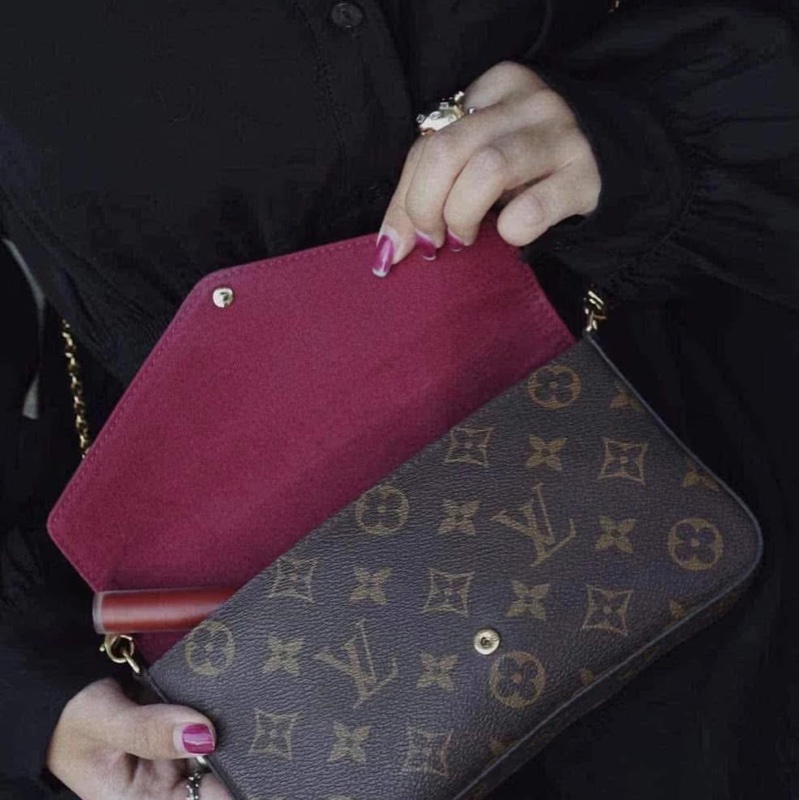 💥 Louis vuitton經典老花FELICIE POCHETTE 三合一 鍊條包（晶片款）💥-4