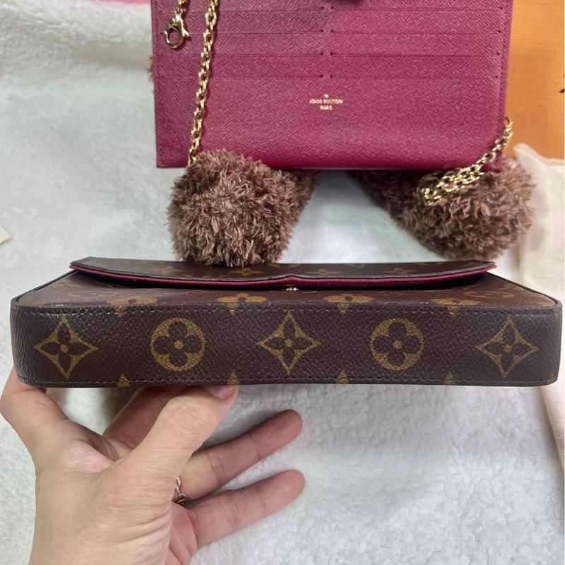 💥 Louis vuitton經典老花FELICIE POCHETTE 三合一 鍊條包（晶片款）💥-7