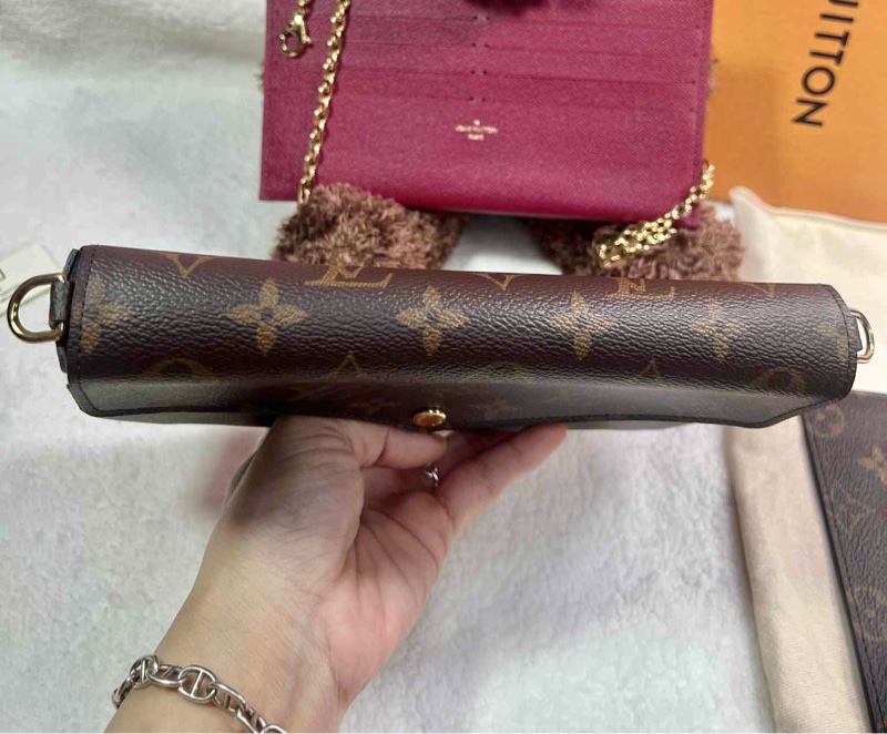 💥 Louis vuitton經典老花FELICIE POCHETTE 三合一 鍊條包（晶片款）💥-8