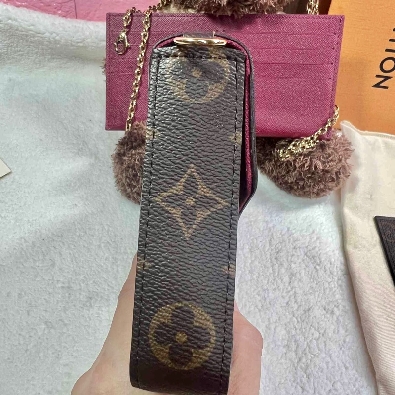 💥 Louis vuitton經典老花FELICIE POCHETTE 三合一 鍊條包（晶片款）💥-10