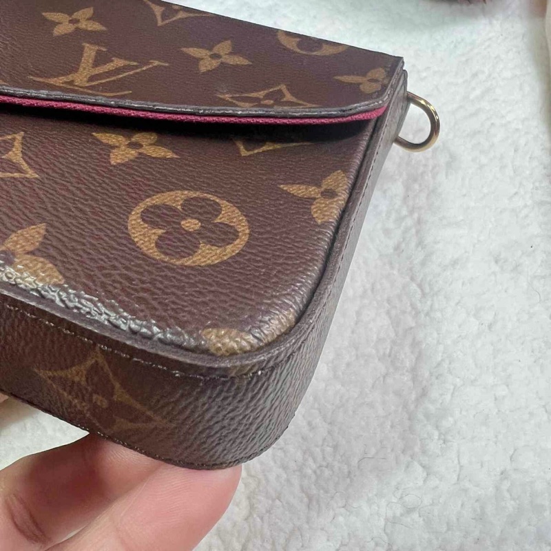 💥 Louis vuitton經典老花FELICIE POCHETTE 三合一 鍊條包（晶片款）💥-11