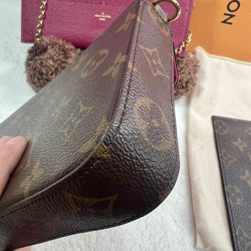 💥 Louis vuitton經典老花FELICIE POCHETTE 三合一 鍊條包（晶片款）💥-12