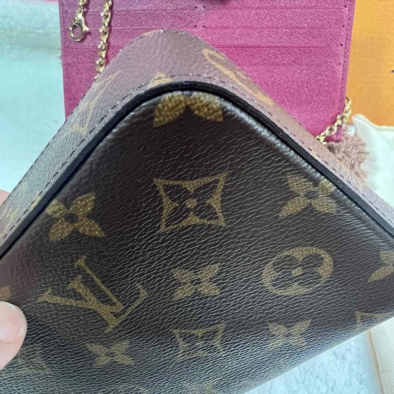 💥 Louis vuitton經典老花FELICIE POCHETTE 三合一 鍊條包（晶片款）💥-14