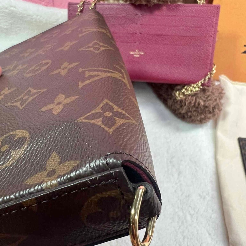 💥 Louis vuitton經典老花FELICIE POCHETTE 三合一 鍊條包（晶片款）💥-16