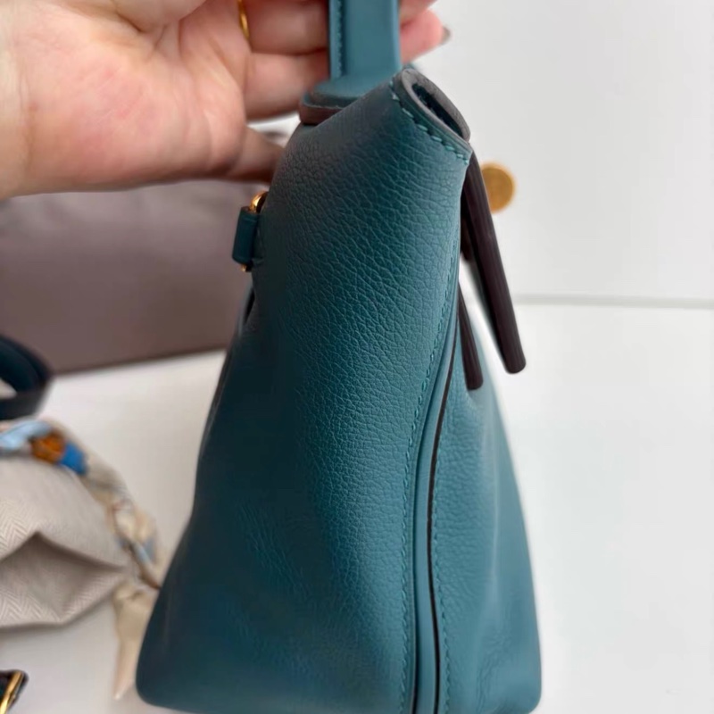 💚 hermes mini 2424  VERT BOSPHORE ( 海峽綠色 ) 金扣-3