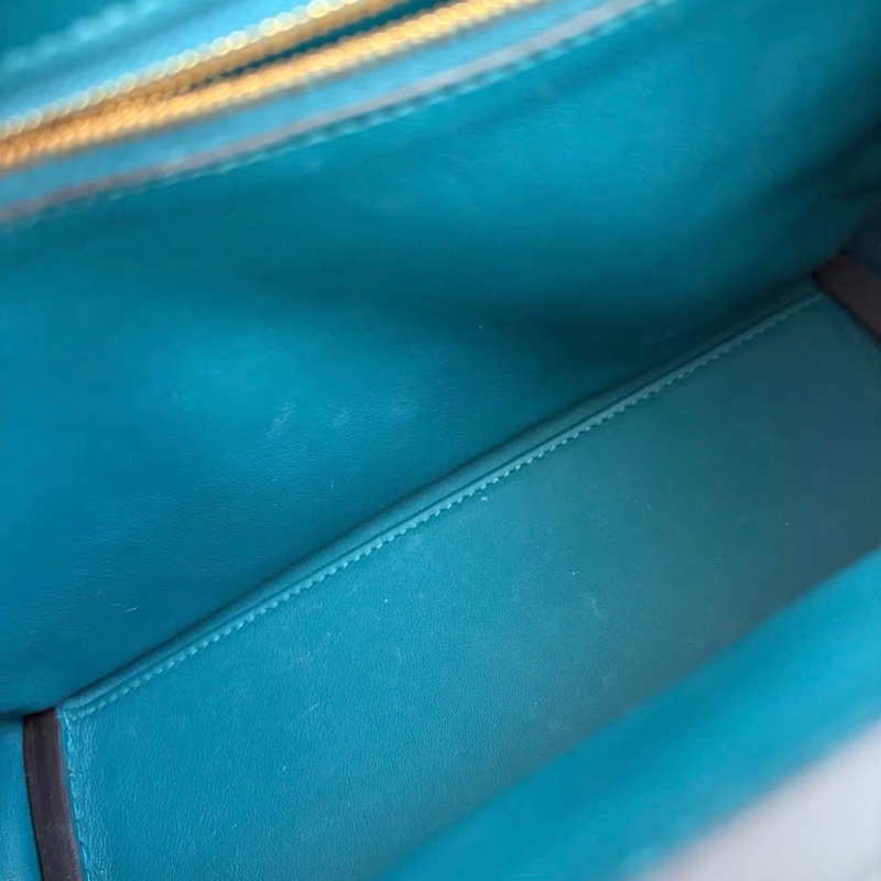 💚 hermes mini 2424  VERT BOSPHORE ( 海峽綠色 ) 金扣-7