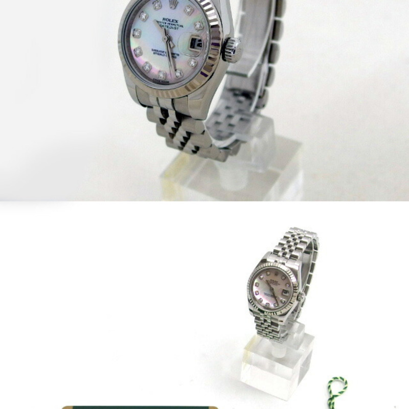 勞力士 Datejust 黑色貝殼 10P 鑽石女士手錶-2