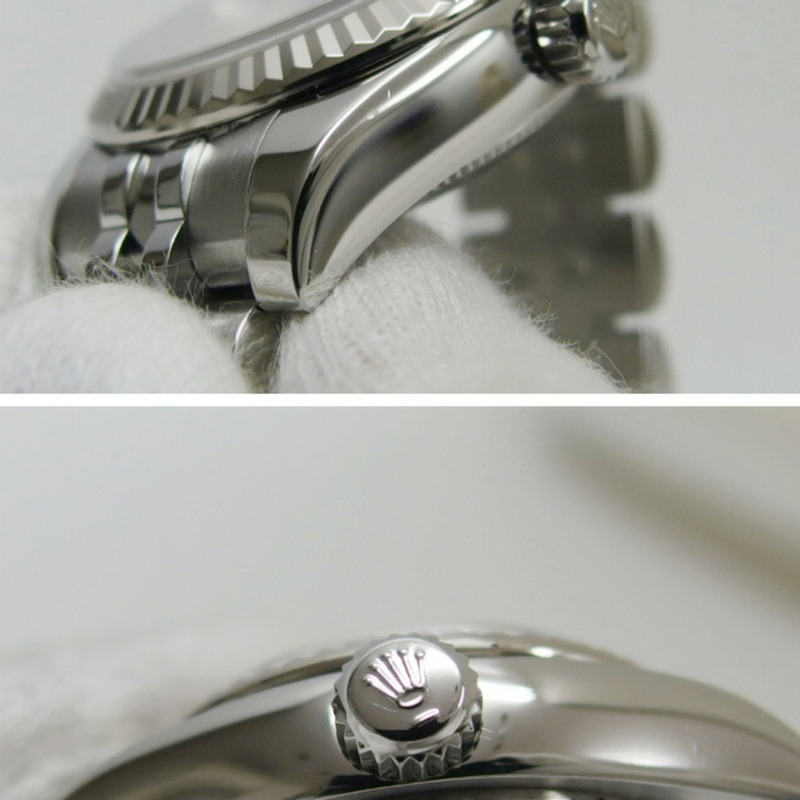 勞力士 Datejust 黑色貝殼 10P 鑽石女士手錶-6