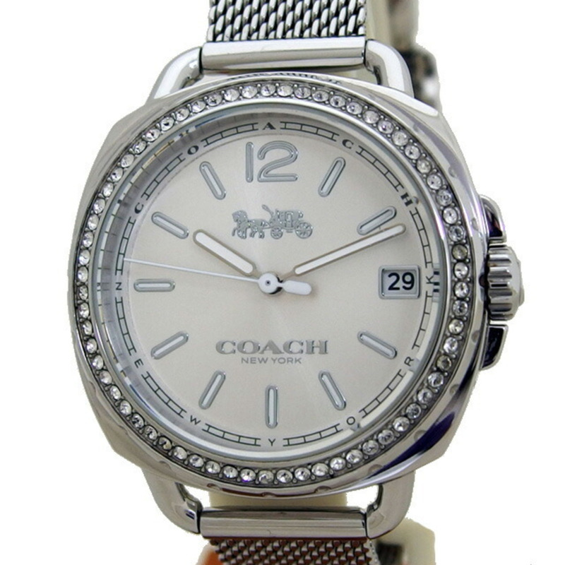 Coach 水鑽錶圈女士手錶網帶-1