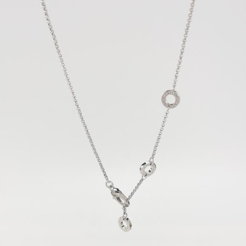 Bvlgari B.Zero118K白金鑽石螺旋造型項鍊-3