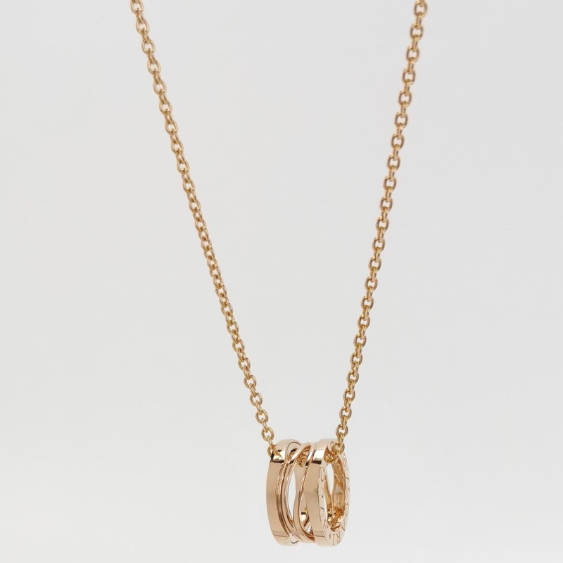 Bvlgari B.Zero118K玫瑰金螺旋造型項鍊-2