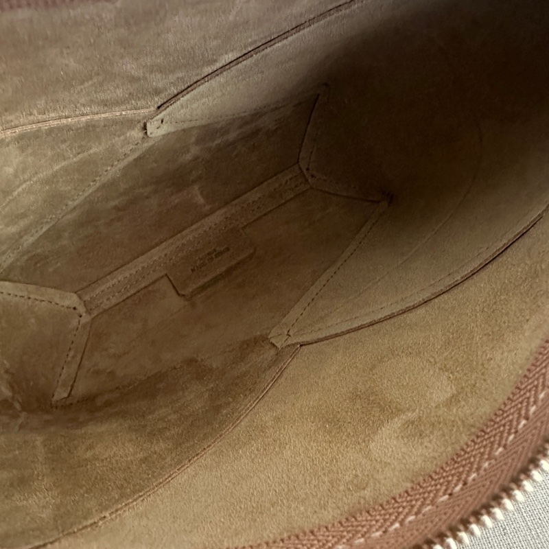 Loewe puzzle fold 棕色 Puzzle Fold pouch in shiny nappa calfskin-24