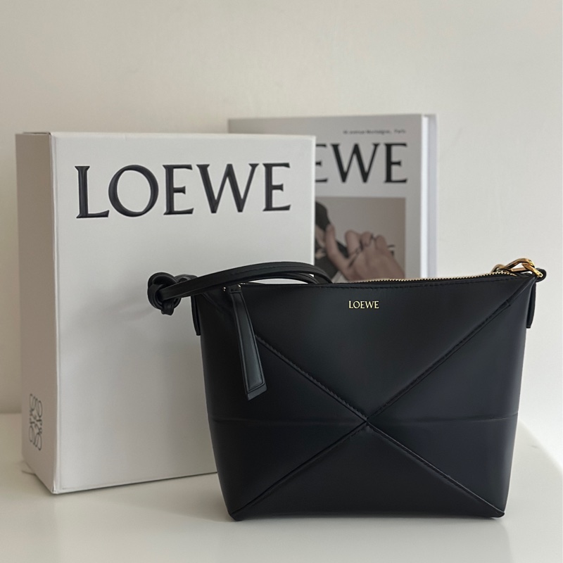 Loewe Puzzle Fold pouch 黑色-0