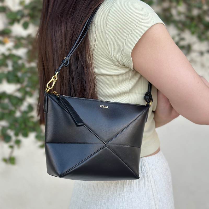 Loewe Puzzle Fold pouch 黑色-1