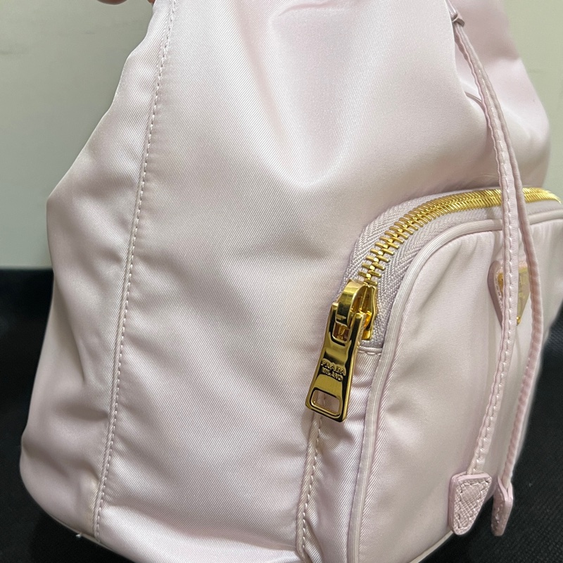 Prada 粉色兩用水桶包-2