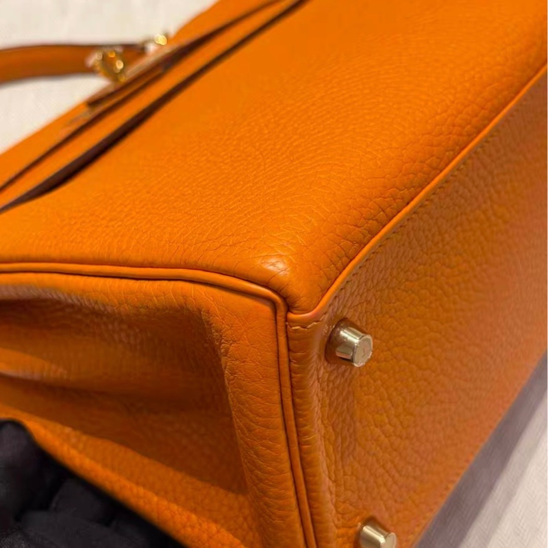 Hermes 愛馬仕Kelly28，I9杏黃色，C刻-2