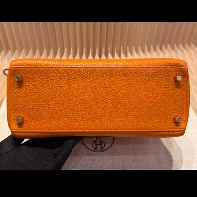 Hermes 愛馬仕Kelly28，I9杏黃色，C刻-4
