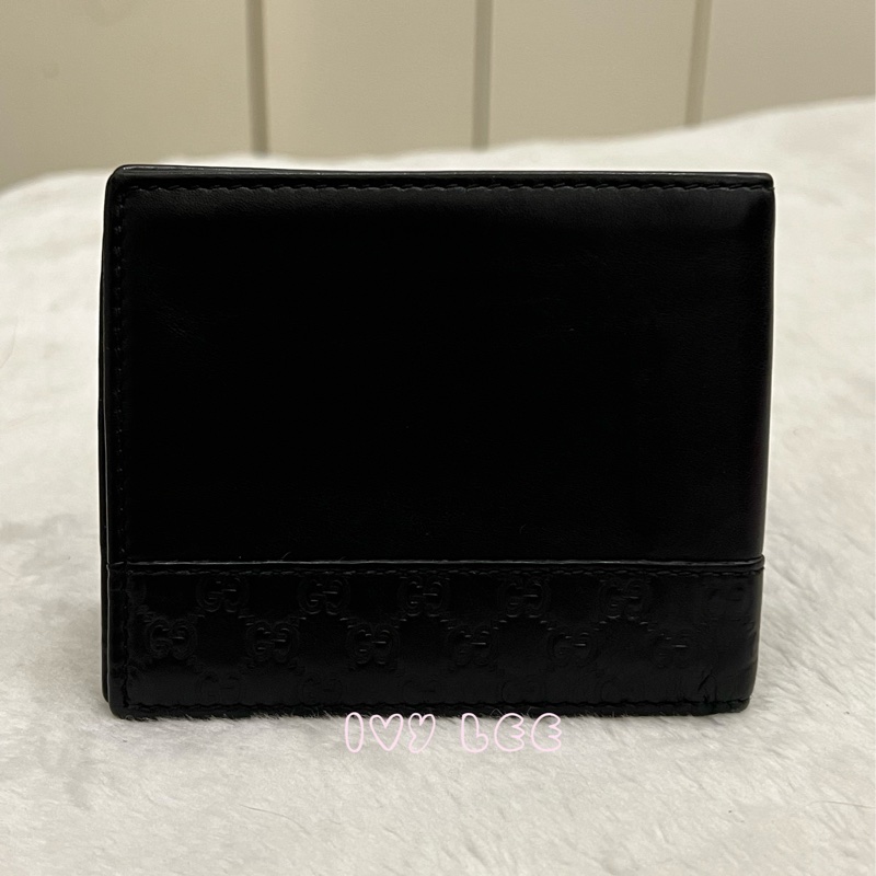 Gucci Micro Guccissima 經典黑 雙折皮夾 256408 短夾 正品 二手精品-1
