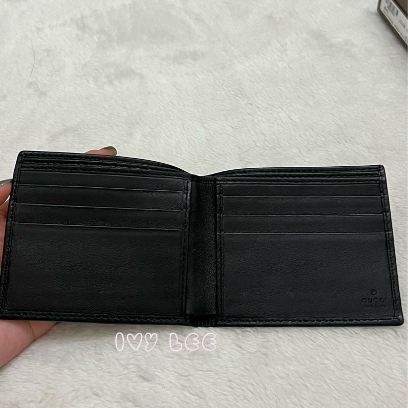 Gucci Micro Guccissima 經典黑 雙折皮夾 256408 短夾 正品 二手精品-2