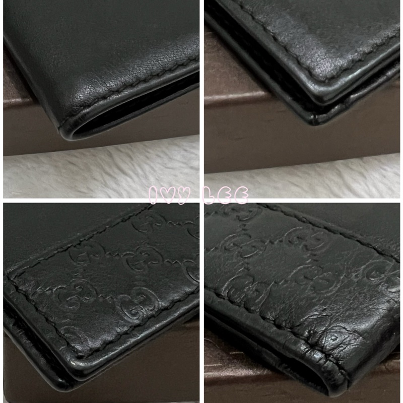Gucci Micro Guccissima 經典黑 雙折皮夾 256408 短夾 正品 二手精品-12