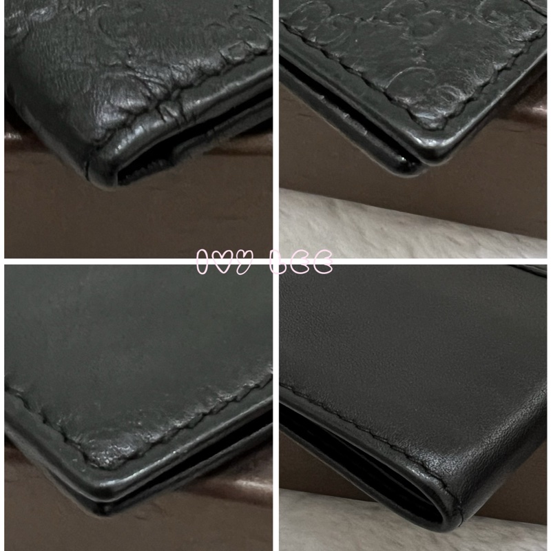 Gucci Micro Guccissima 經典黑 雙折皮夾 256408 短夾 正品 二手精品-13
