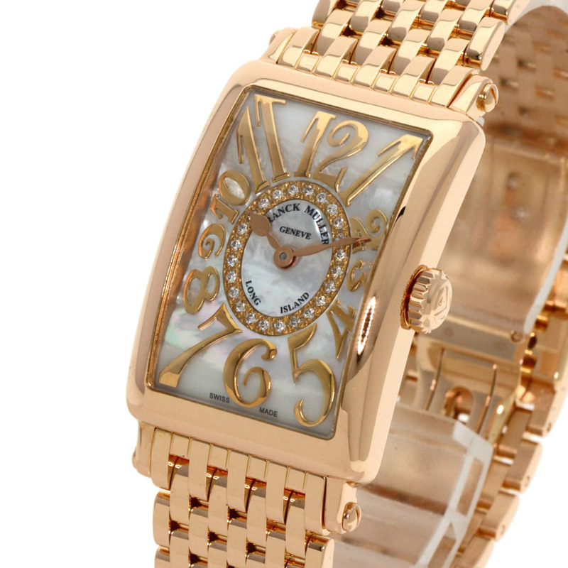 Franck Muller 902QZRELMOP CD1R 長島鑽石珍珠母貝腕錶(18K 玫瑰金/18KPG)女士腕錶-2