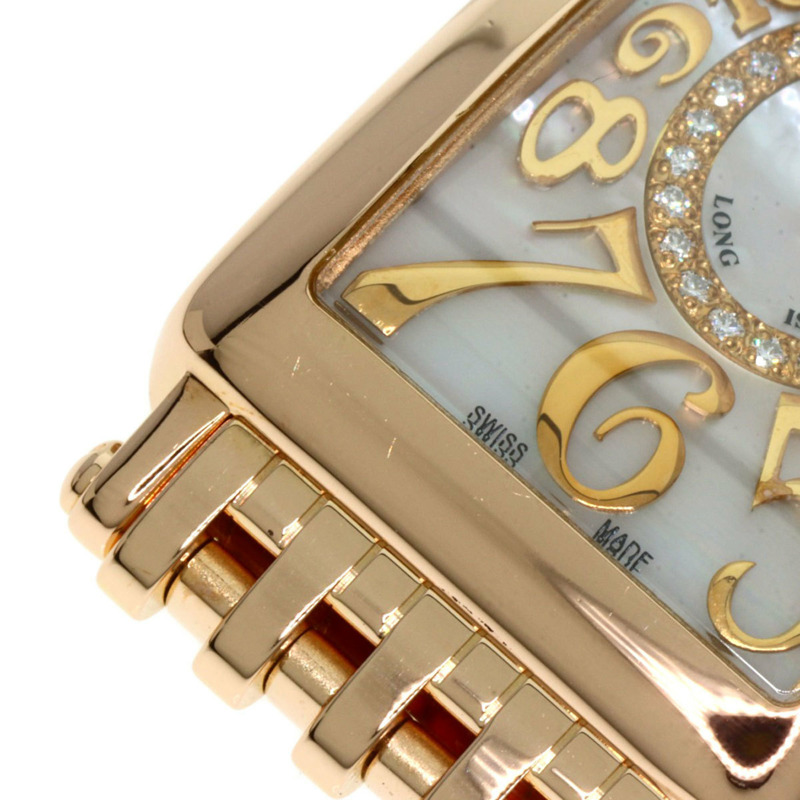 Franck Muller 902QZRELMOP CD1R 長島鑽石珍珠母貝腕錶(18K 玫瑰金/18KPG)女士腕錶-12