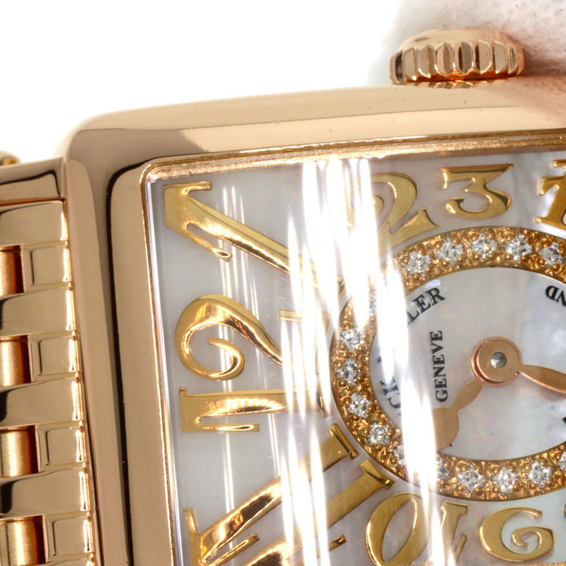 Franck Muller 902QZRELMOP CD1R 長島鑽石珍珠母貝腕錶(18K 玫瑰金/18KPG)女士腕錶-19