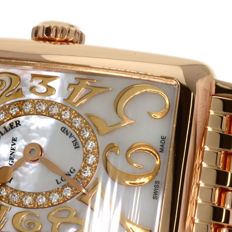 Franck Muller 902QZRELMOP CD1R 長島鑽石珍珠母貝腕錶(18K 玫瑰金/18KPG)女士腕錶-21