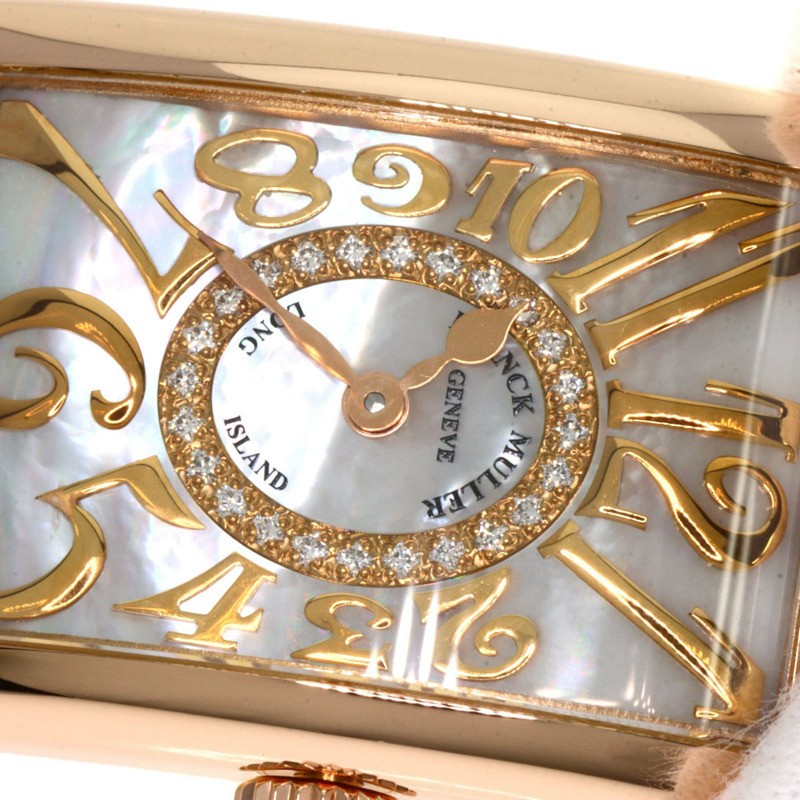 Franck Muller 902QZRELMOP CD1R 長島鑽石珍珠母貝腕錶(18K 玫瑰金/18KPG)女士腕錶-22