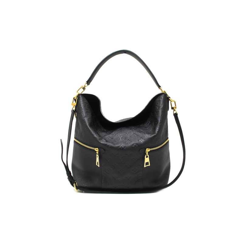Louis Vuitton Black Monogram Empreinte Leather Melie Hobo Bag-0