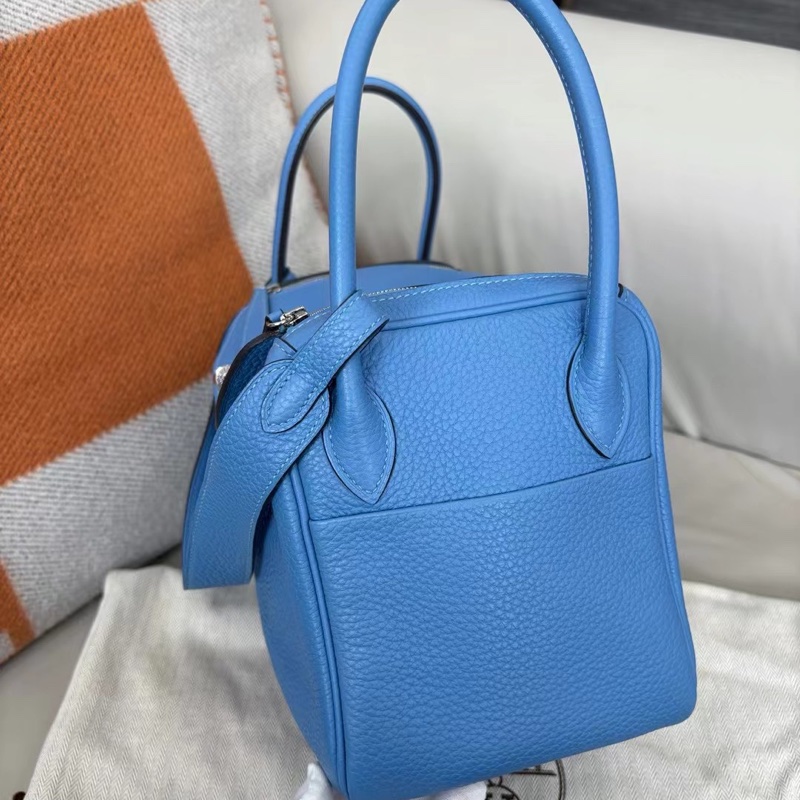🌈Hermes🩵Lindy 26🩵天堂藍銀扣🌟99新🌈TC皮🌟-7