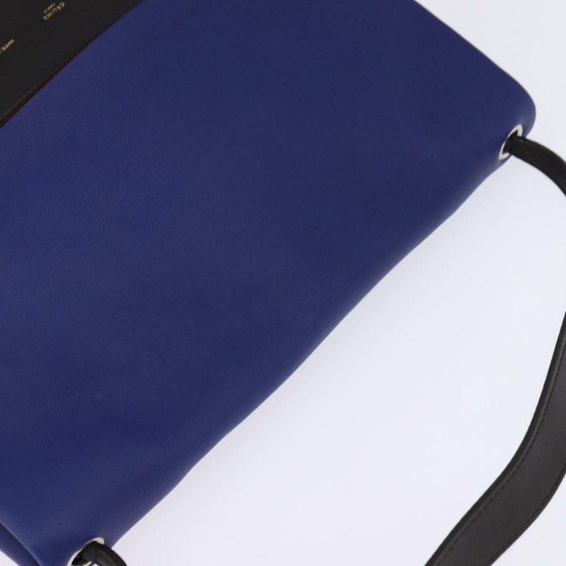 【日本直送】CELINE All Soft 皮革肩背包 藍色 黑色 銀色 正品 BA6374-5