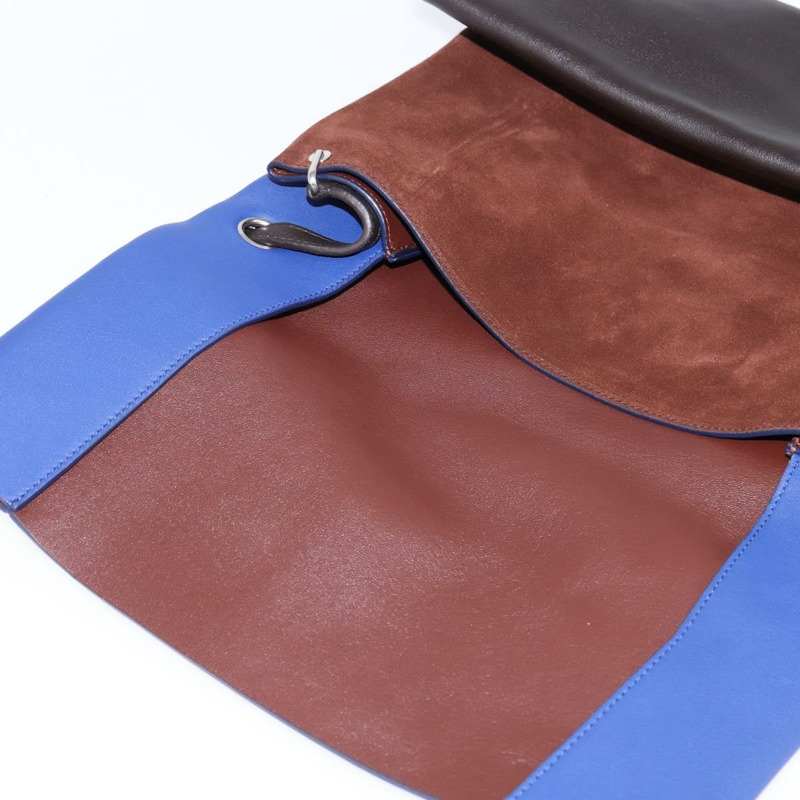 【日本直送】CELINE All Soft 皮革肩背包 藍色 黑色 銀色 正品 BA6374-10