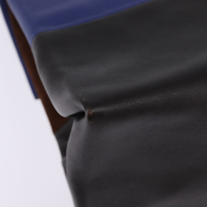 【日本直送】CELINE All Soft 皮革肩背包 藍色 黑色 銀色 正品 BA6374-15