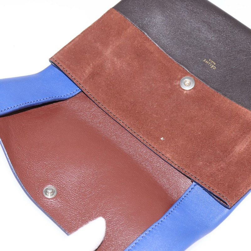 【日本直送】CELINE All Soft 皮革肩背包 藍色 黑色 銀色 正品 BA6374-24